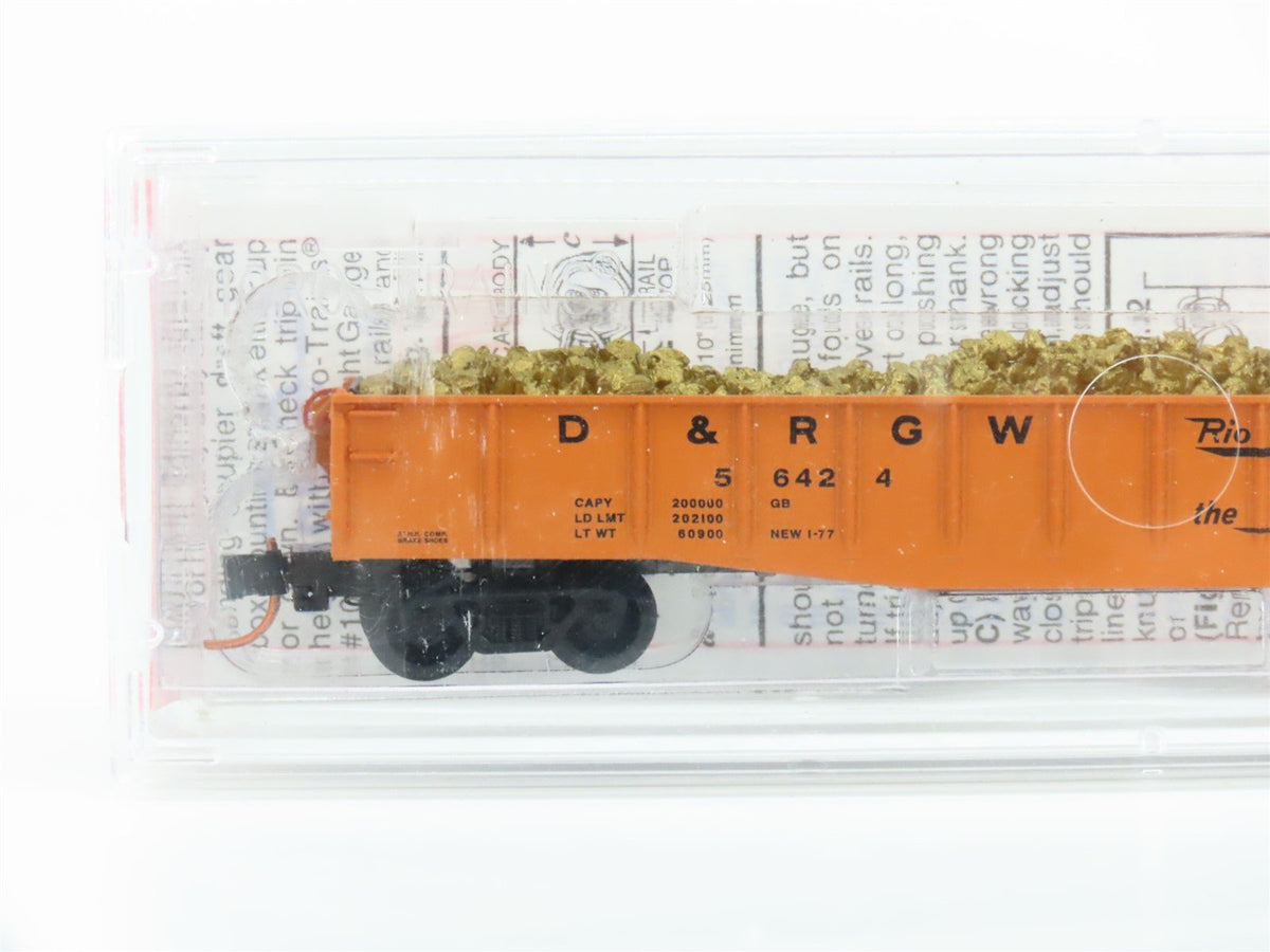 N Micro-Trains MTL NSC 06-01 D&amp;RGW Rio Grande Action 50&#39; Gondola #56424 w/ Load