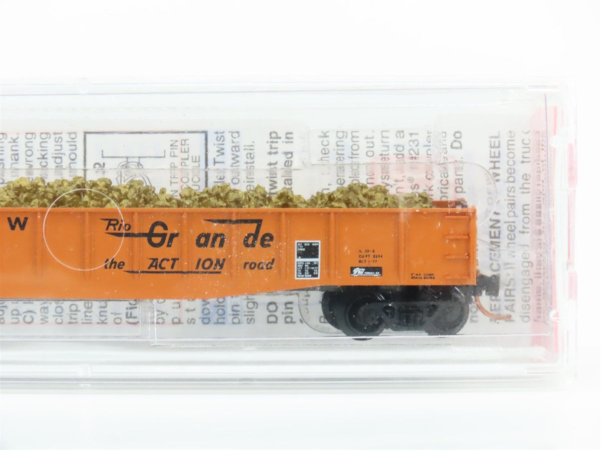 N Micro-Trains MTL NSC 06-01 D&amp;RGW Rio Grande Action 50&#39; Gondola #56424 w/ Load