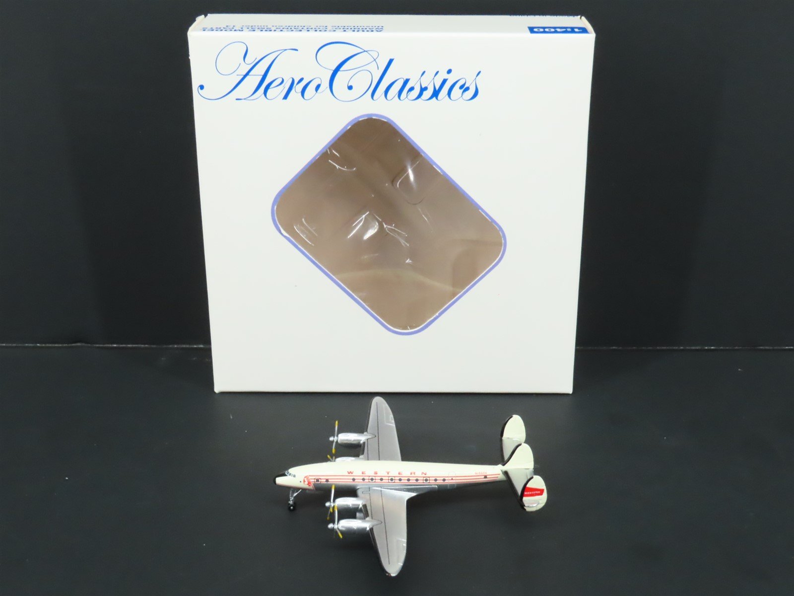 1:400 Aero Classics Die-Cast Western Airlines Lockheed L-749 Airliner N1552V