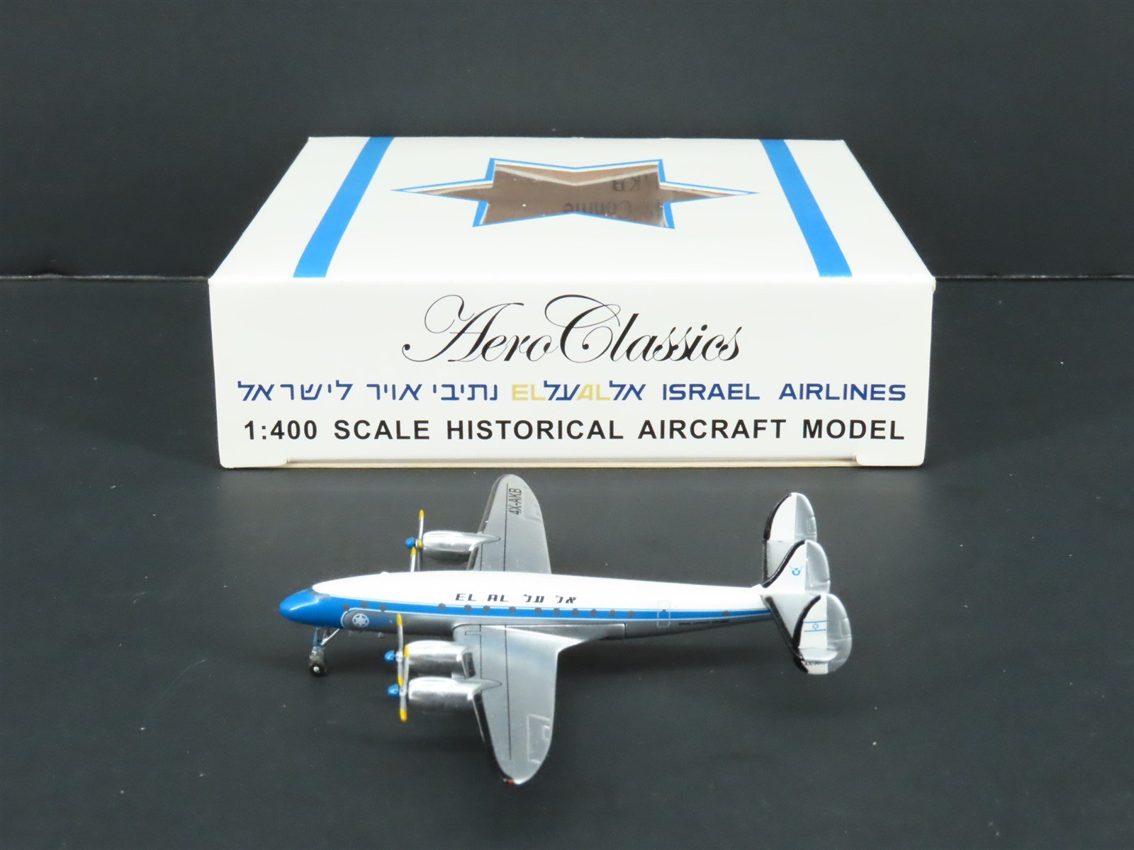 1:400 Scale Aero Classics Die-Cast El Al Israel Lockheed L-049 Connie Airliner