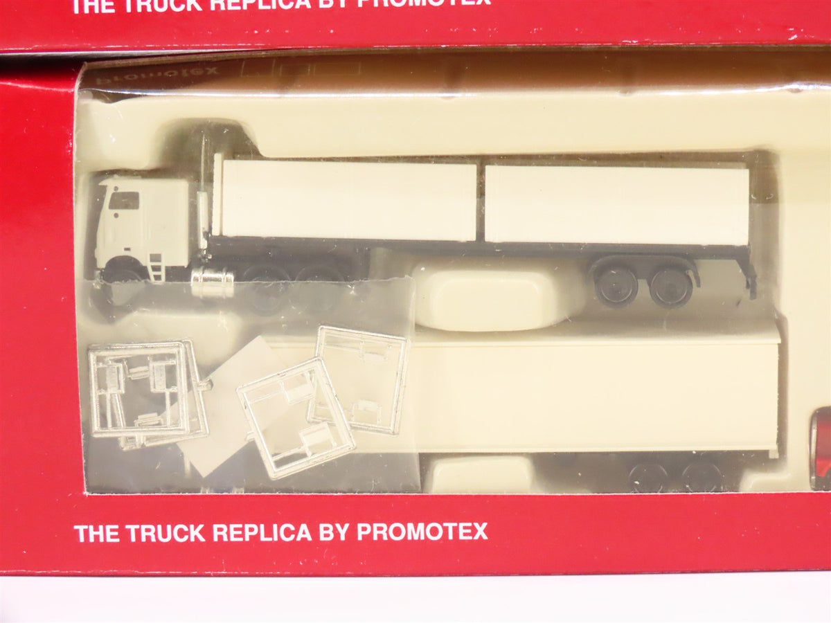 LOT of 2 N 1/160 Scale Herpa Assorted Unlettered Semi-Trucks 4-Packs