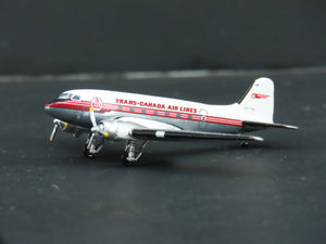 1:400 Aero Classics Die-Cast Trans Canada McDonnell Douglas DC-3 Airliner CF-TDJ