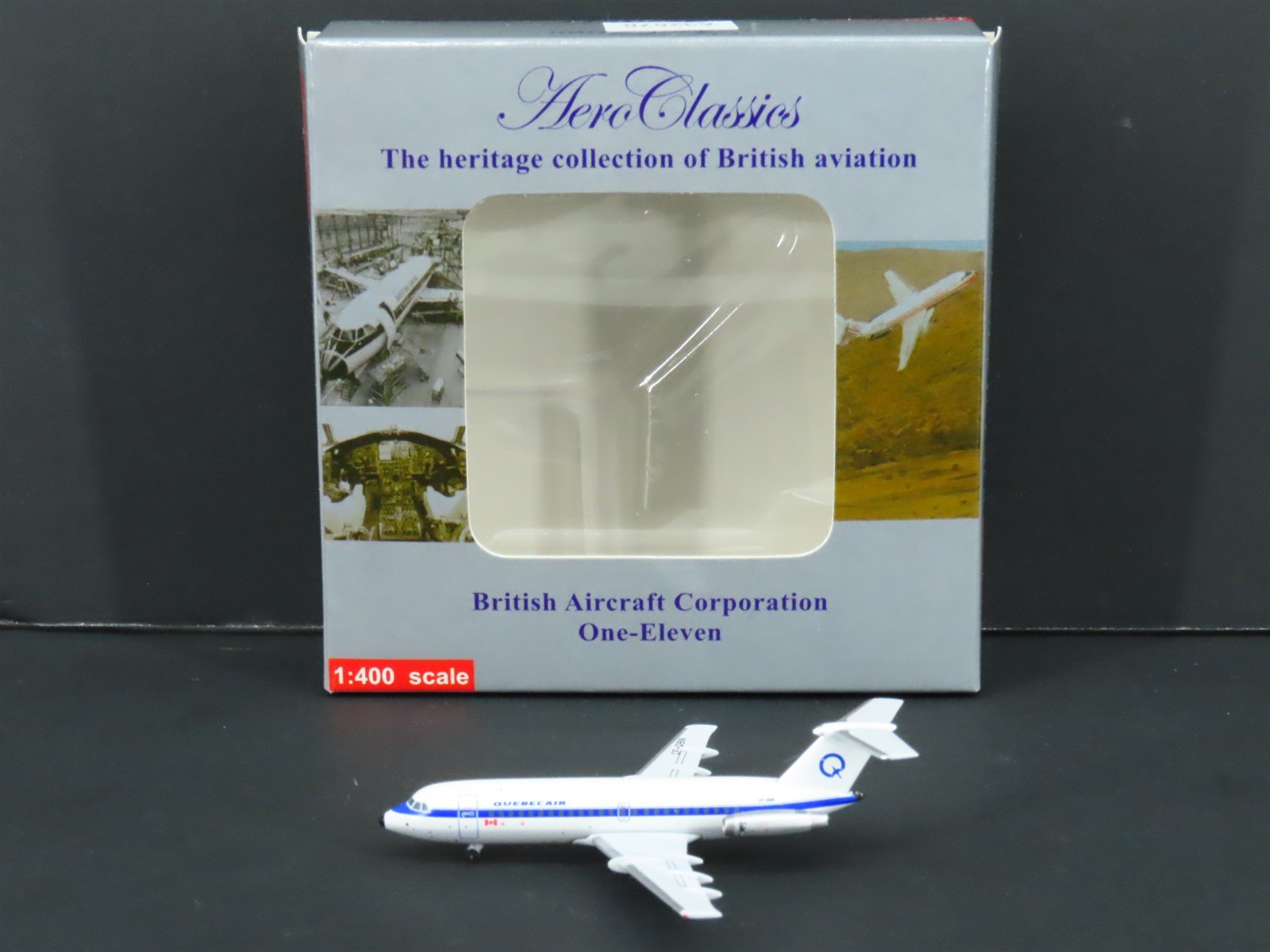 1:400 Aero Classics Die-Cast Quebecair British Aircraft Corp BAC-111 Airliner