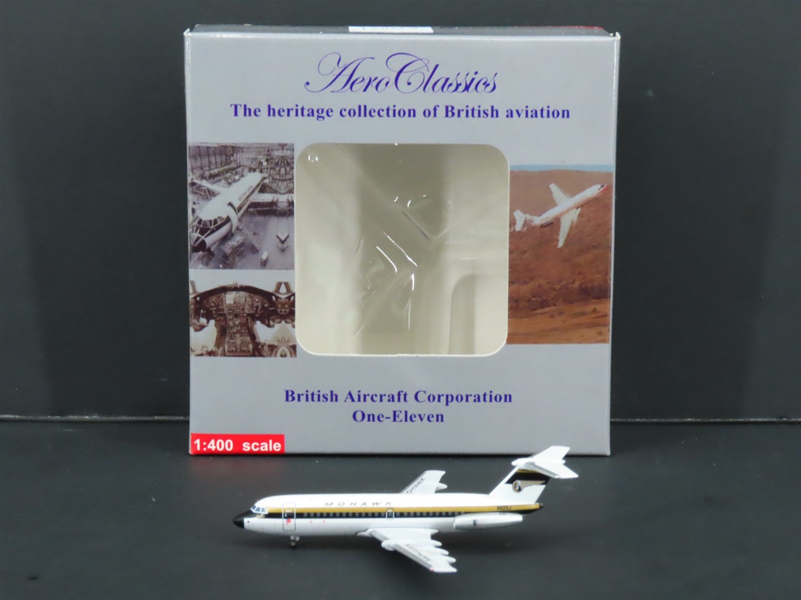 1:400 Aero Classics Die-Cast Mohawk British Aircraft Corp BAC-111-200 Airliner