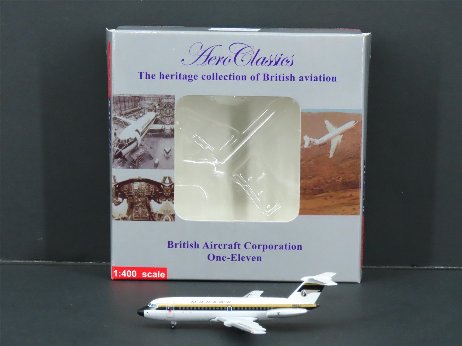 1:400 Aero Classics Die-Cast Mohawk British Aircraft Corp BAC-111-200 Airliner