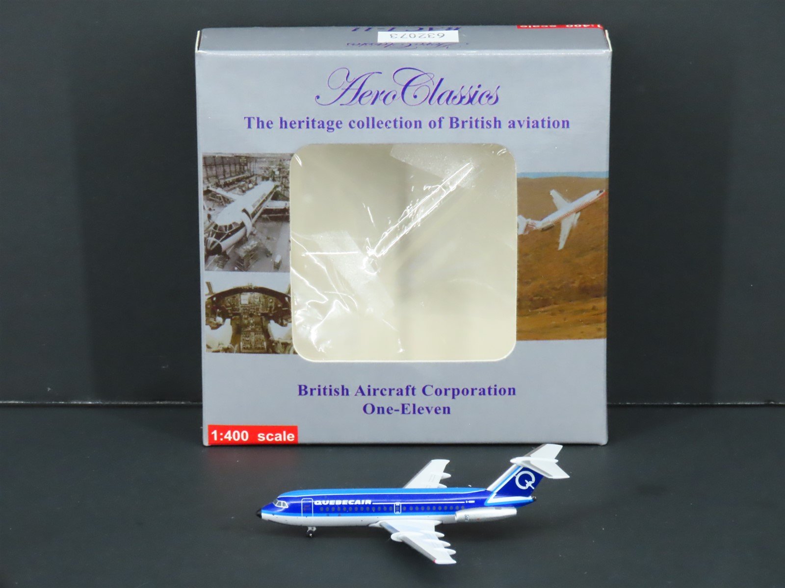 1:400 Aero Classics Die-Cast Quebecair British Aircraft BAC-111-420EL Airliner