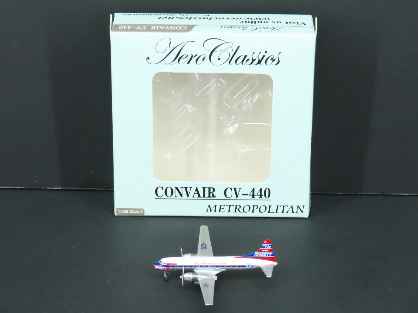 1:400 Aero Classics Die-Cast Ansett Airways Convair CV-440 Metropolitan Airliner