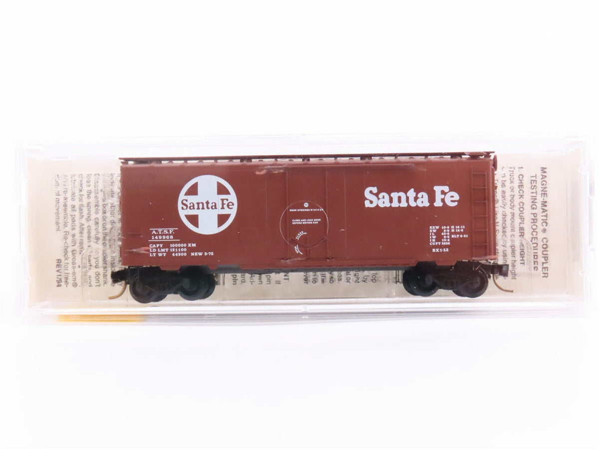 N Scale Micro-Trains MTL 21110 ATSF Santa Fe 40&#39; Plug Door Box Car #149968