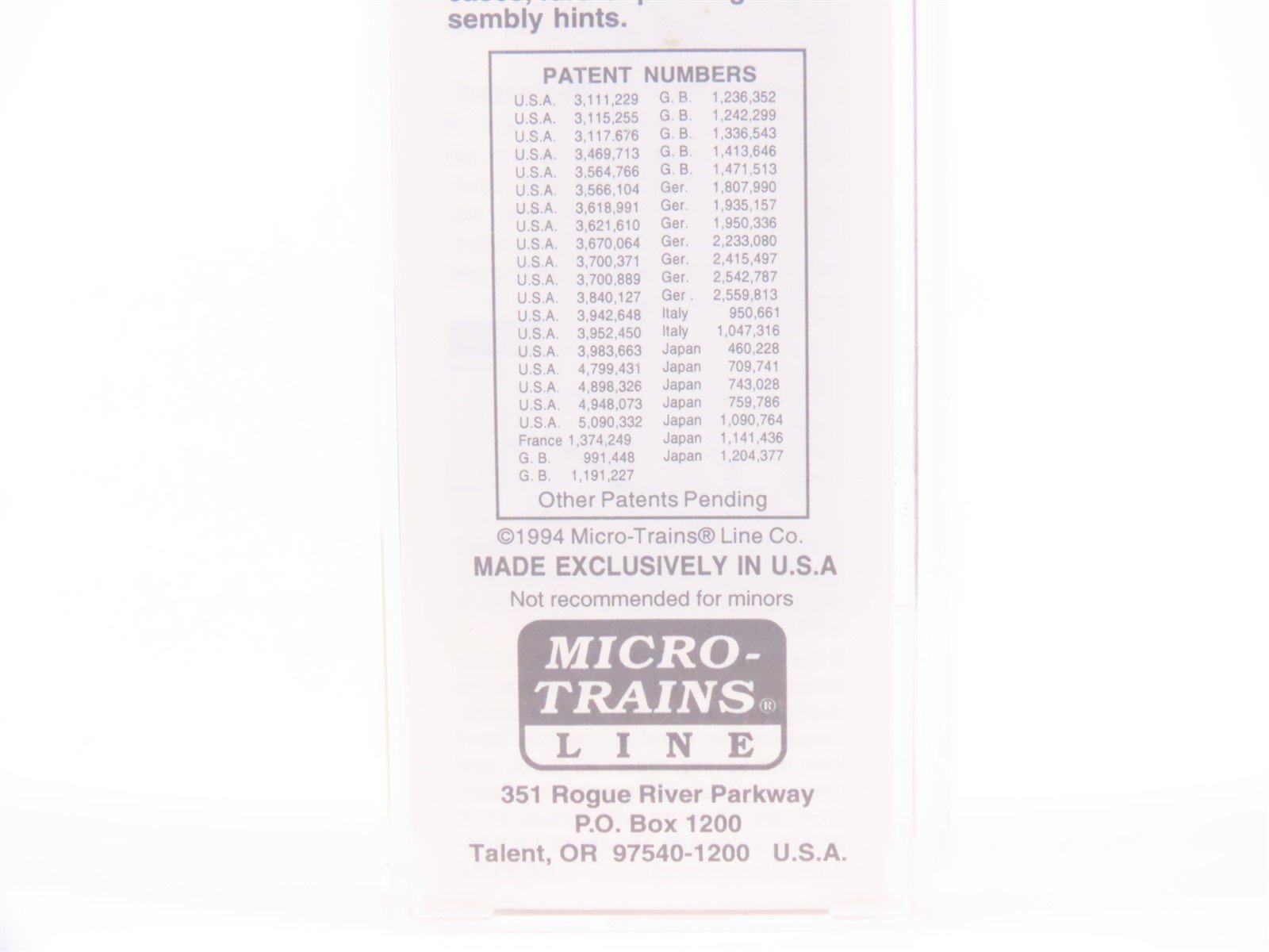 N Scale Micro-Trains MTL 21110 ATSF Santa Fe 40' Plug Door Box Car #149968