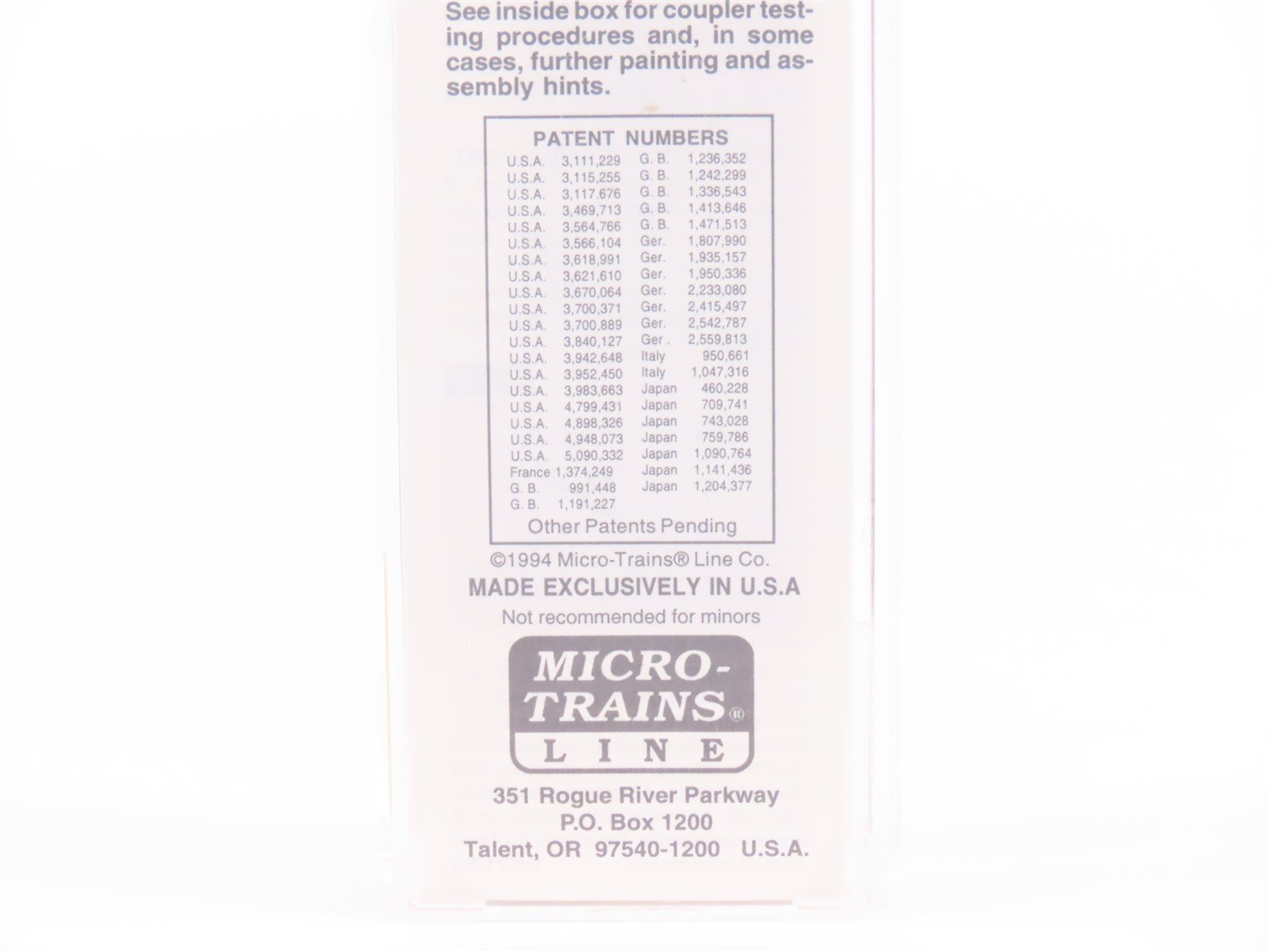 N Scale Micro-Trains MTL 21110 ATSF Santa Fe 40' Plug Door Box Car #149968