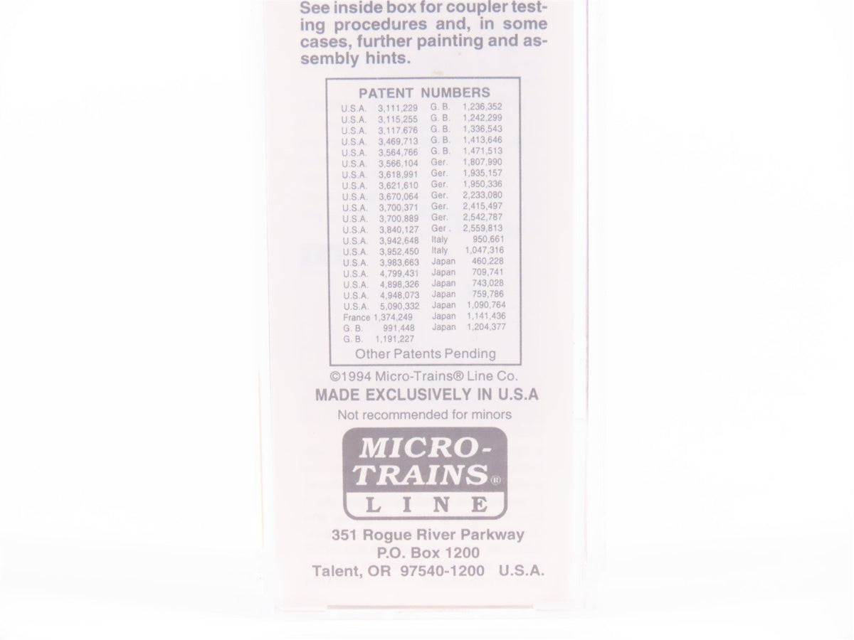 N Scale Micro-Trains MTL 21110 ATSF Santa Fe 40&#39; Plug Door Box Car #149968