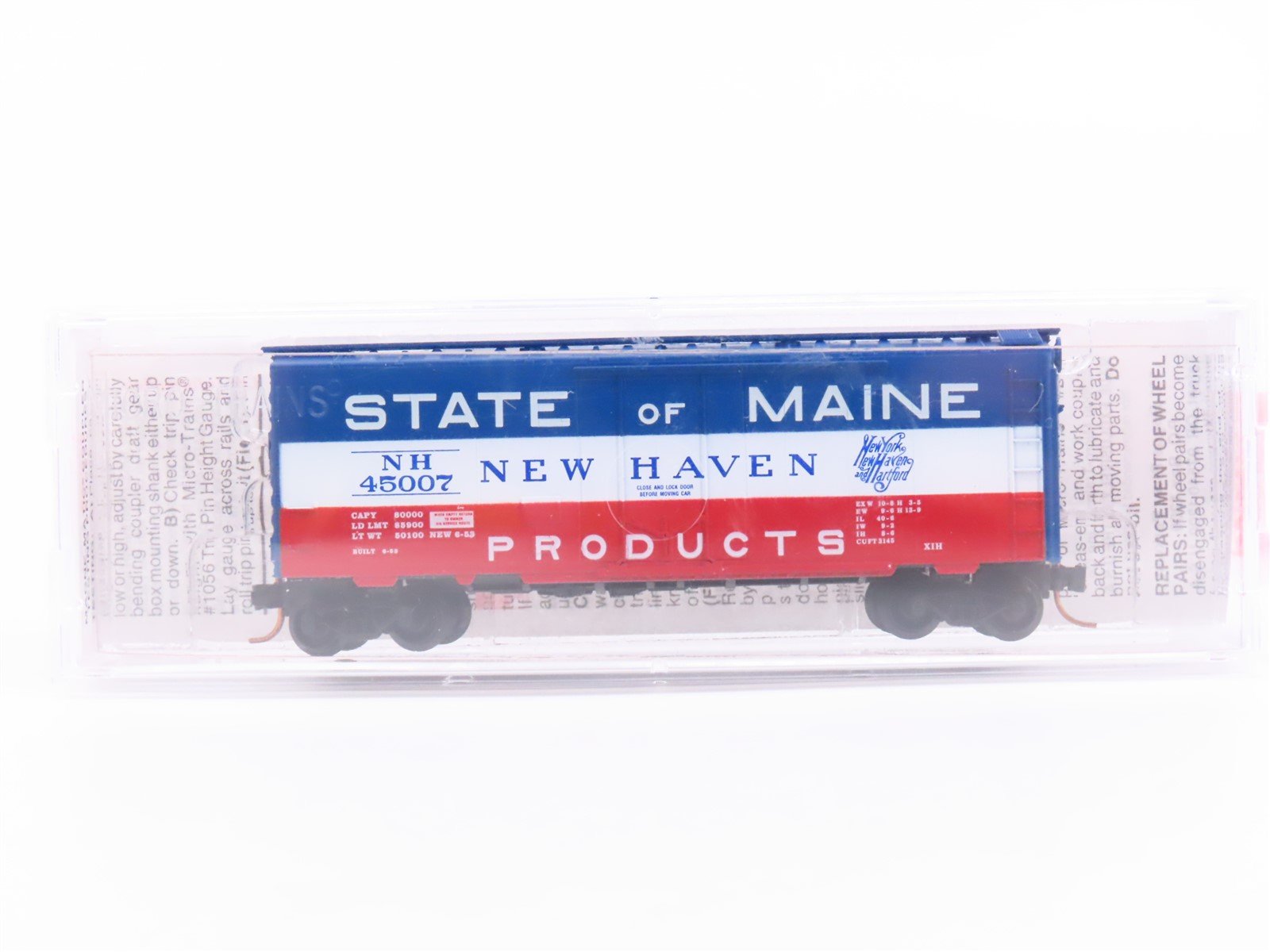 N Scale Micro-Trains MTL 21160 NH State of Maine 40' Plug Door Box Car #45007