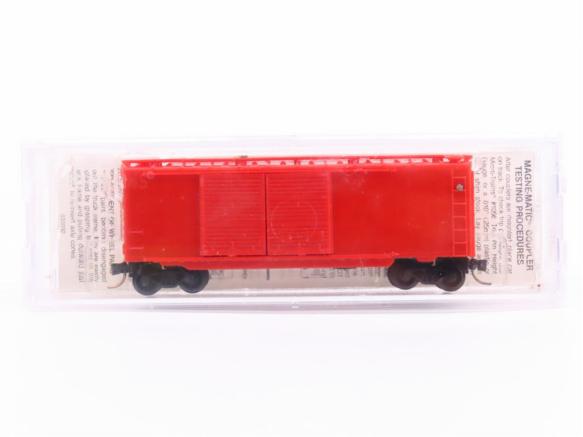 N Scale Micro-Trains MTL Undecorated Orange 40&#39; Double Door Box Car