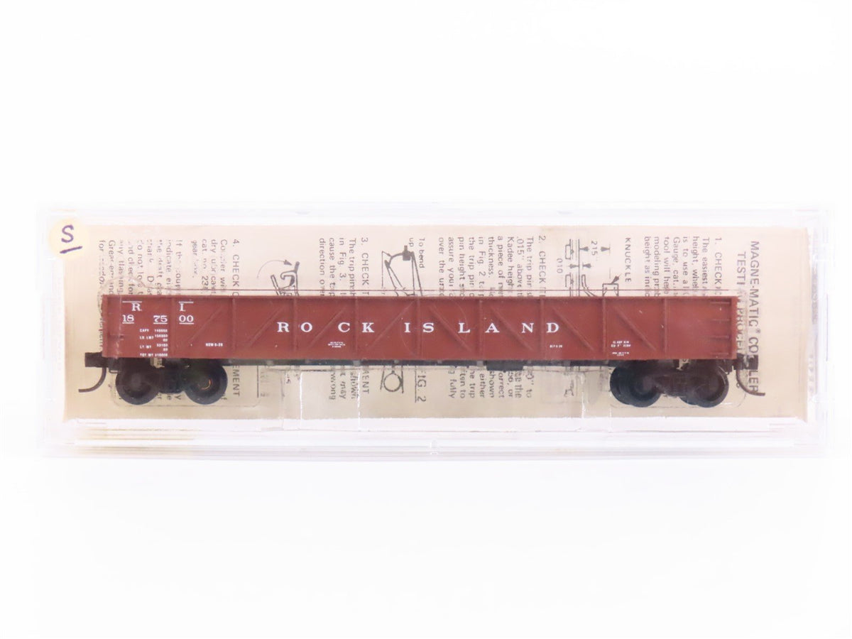 N Scale Kadee Micro-Trains MTL 61010 RI Rock Island 50&#39; Gondola #187500