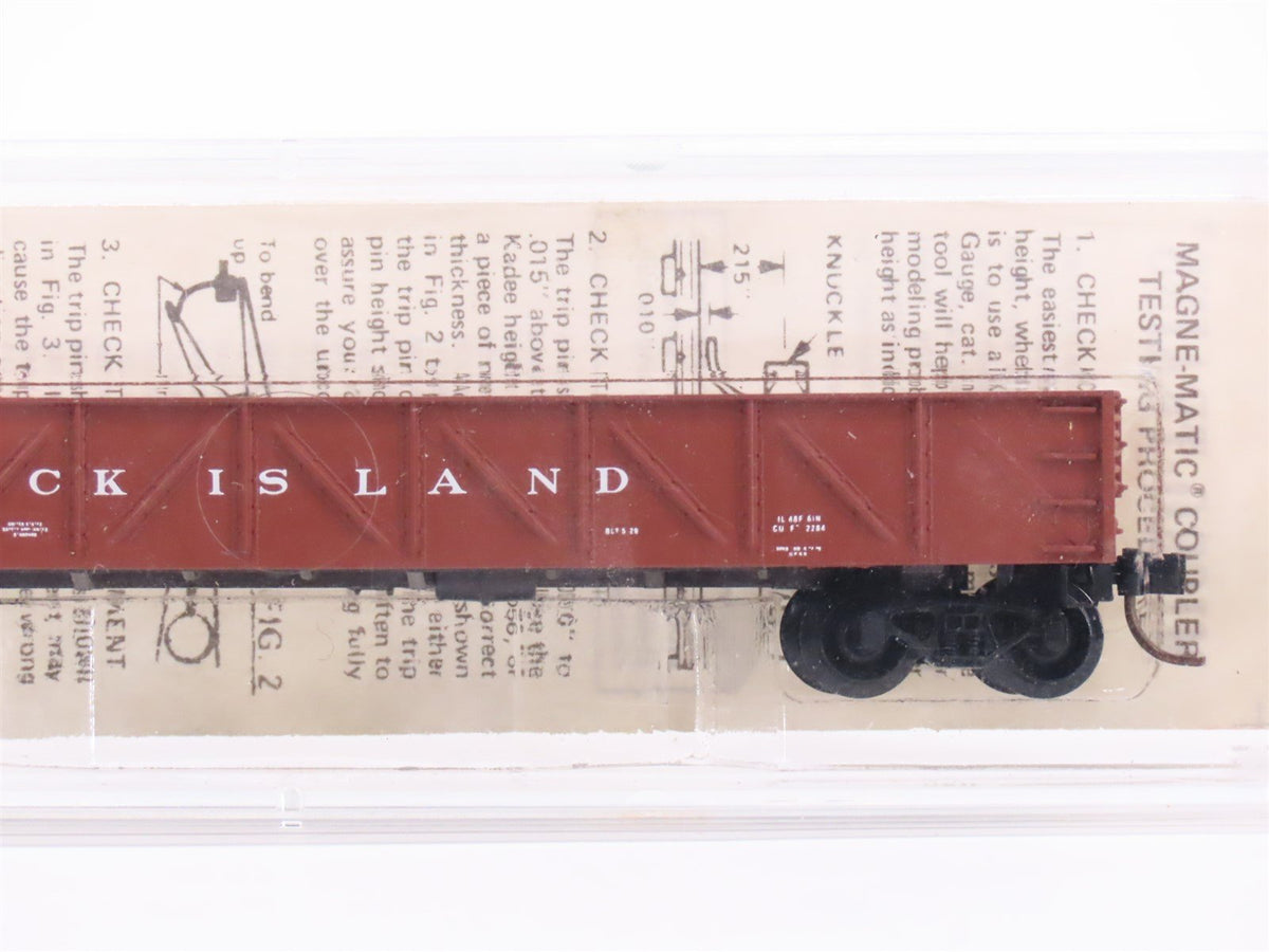 N Scale Kadee Micro-Trains MTL 61010 RI Rock Island 50&#39; Gondola #187500