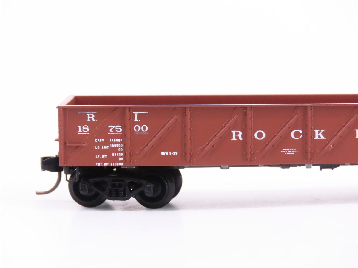 N Scale Kadee Micro-Trains MTL 61010 RI Rock Island 50&#39; Gondola #187500