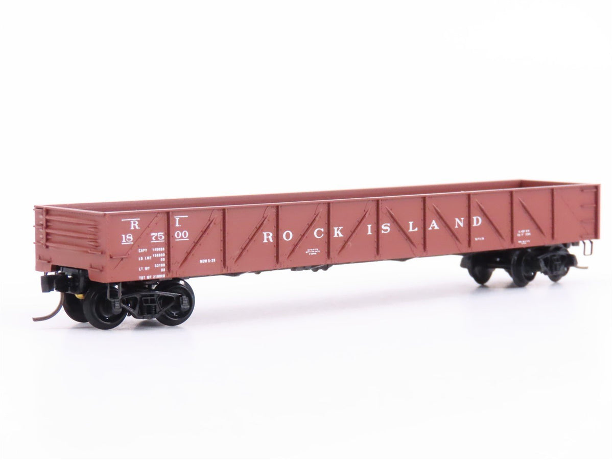 N Scale Kadee Micro-Trains MTL 61010 RI Rock Island 50&#39; Gondola #187500