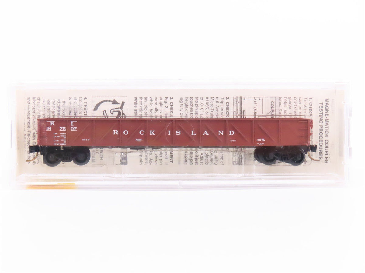 N Scale Micro-Trains MTL 61010 RI Rock Island Railroad 50&#39; Gondola #187507