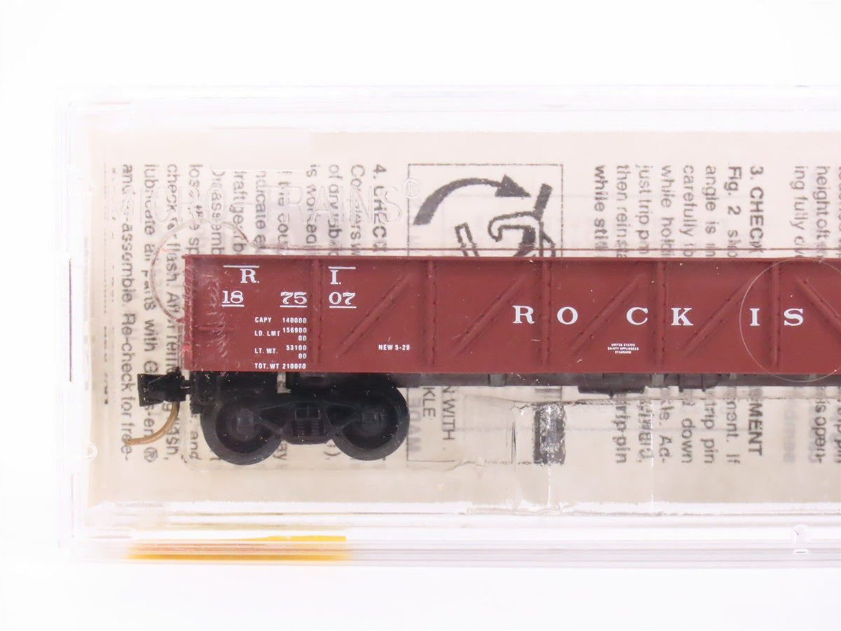 N Scale Micro-Trains MTL 61010 RI Rock Island Railroad 50&#39; Gondola #187507