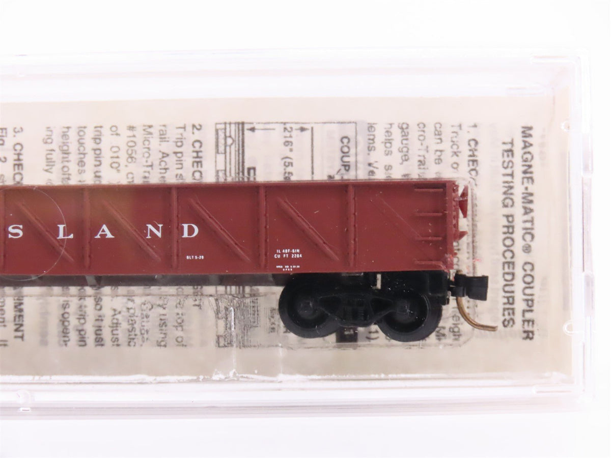 N Scale Micro-Trains MTL 61010 RI Rock Island Railroad 50&#39; Gondola #187507