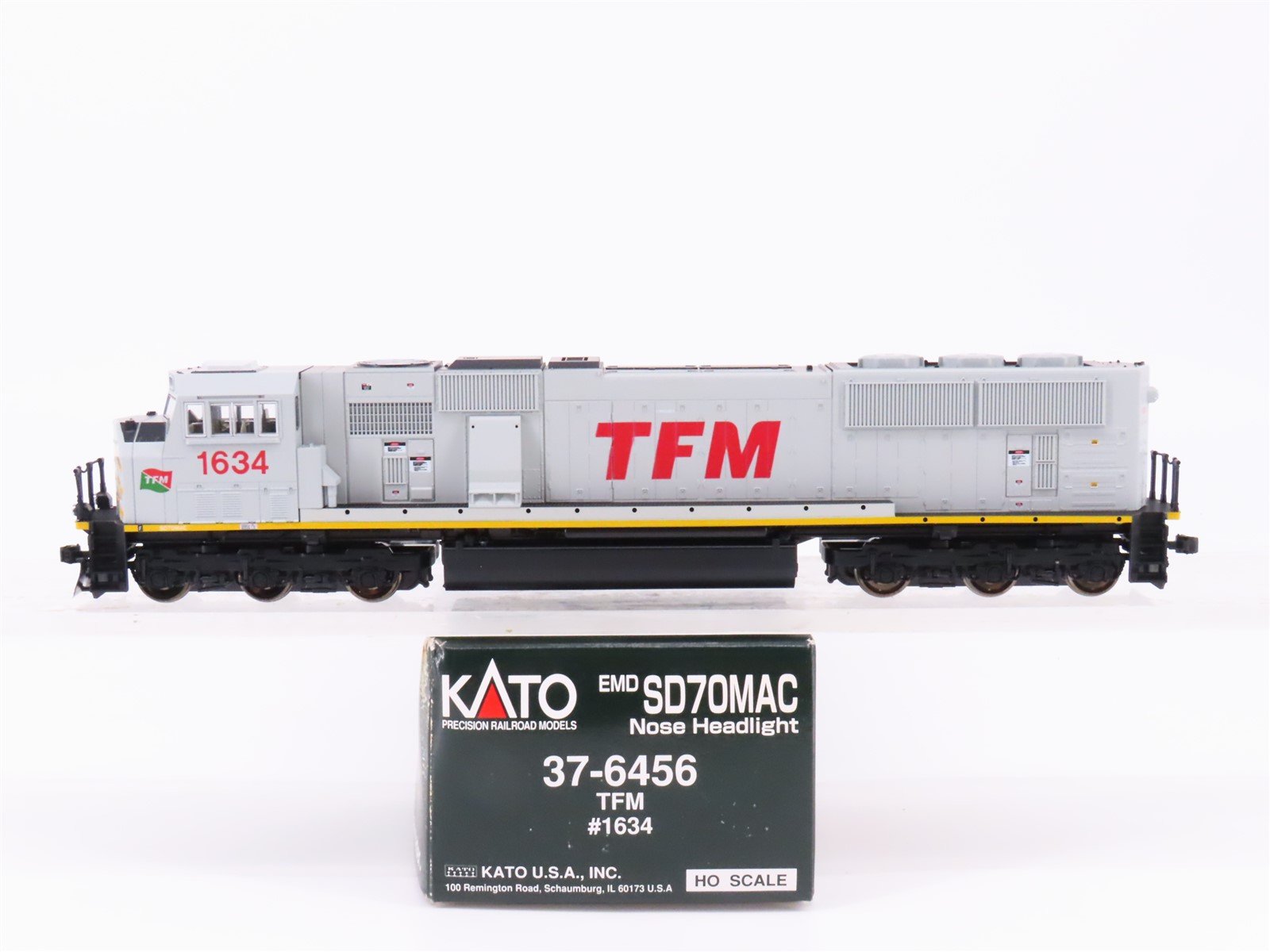 HO Scale KATO 37-6456 TFM Railway SD70MAC Diesel Locomotive #1634 - DCC Ready