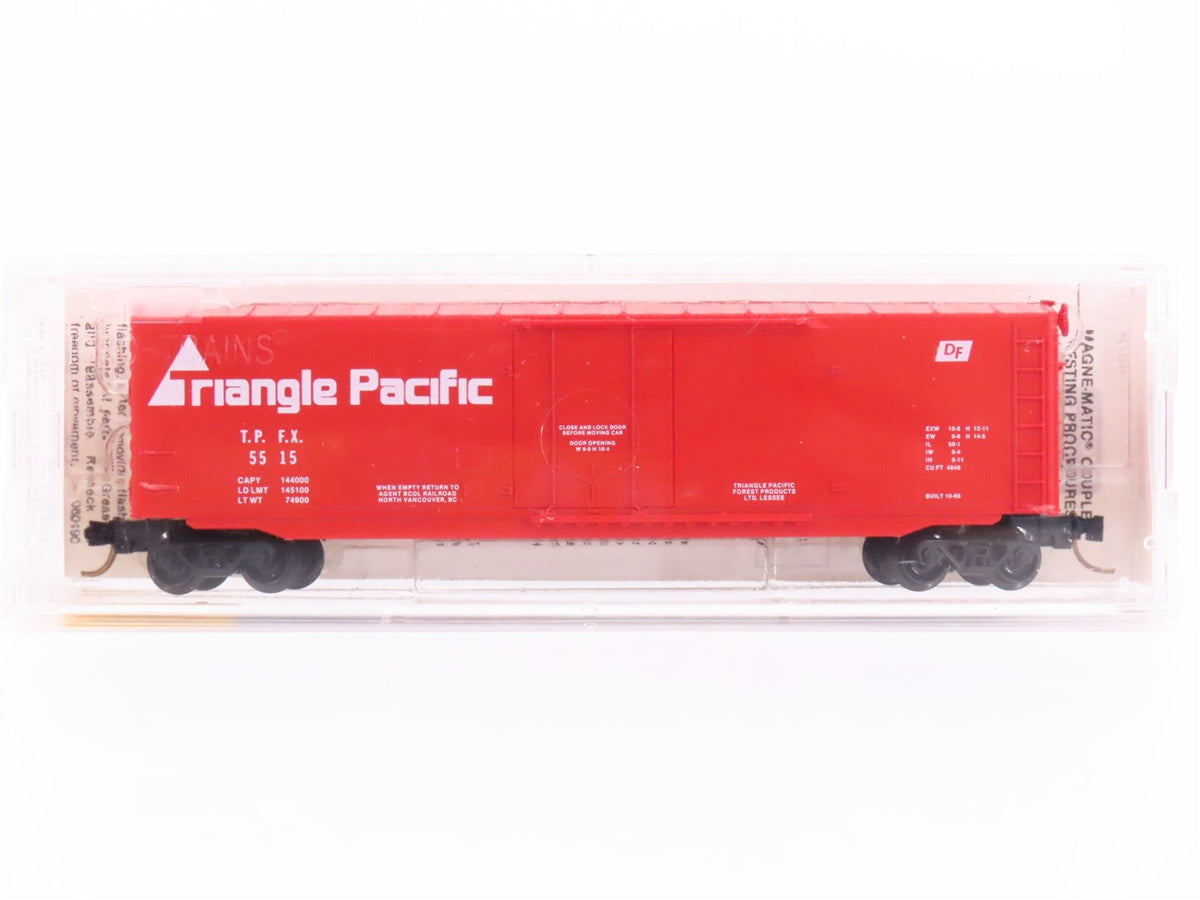 N Scale Micro-Trains MTL 38130 TPFX Triangle Pacific 50&#39; Plug Door Box Car #5515