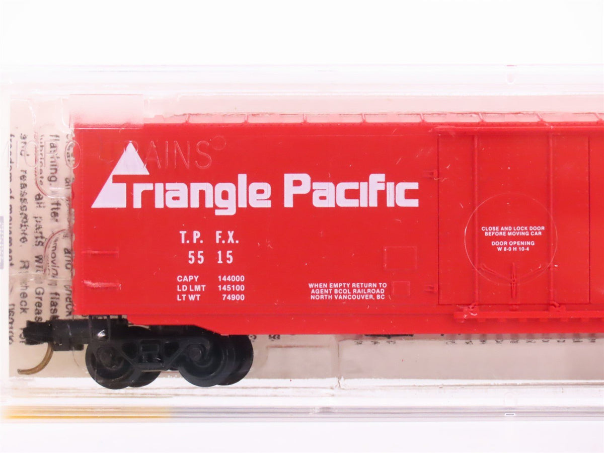 N Scale Micro-Trains MTL 38130 TPFX Triangle Pacific 50&#39; Plug Door Box Car #5515