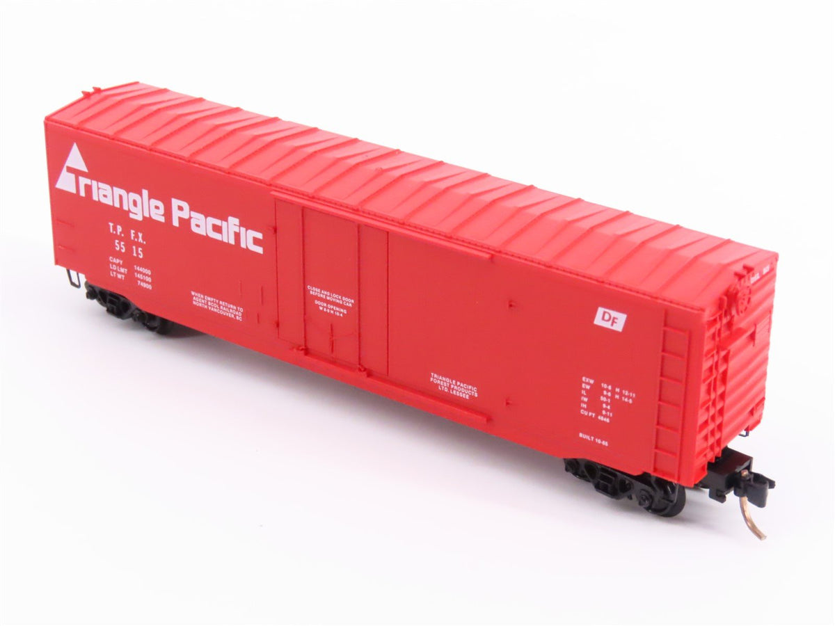 N Scale Micro-Trains MTL 38130 TPFX Triangle Pacific 50&#39; Plug Door Box Car #5515