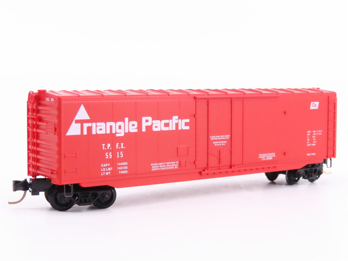 N Scale Micro-Trains MTL 38130 TPFX Triangle Pacific 50&#39; Plug Door Box Car #5515