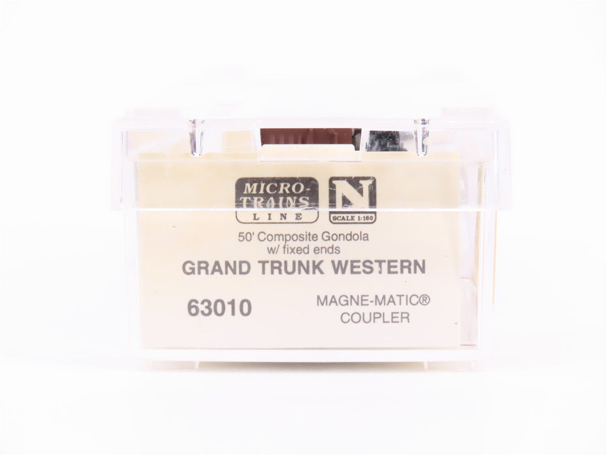 N Scale Micro-Trains MTL 63010 GTW Grand Trunk Western 50&#39; Gondola #145457