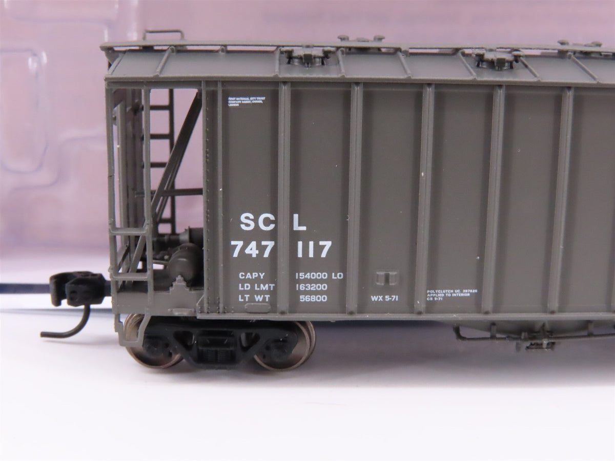 N Scale Athearn ATH23875 SCL Seaboard Coast Line 2-Bay Hopper Car #747117