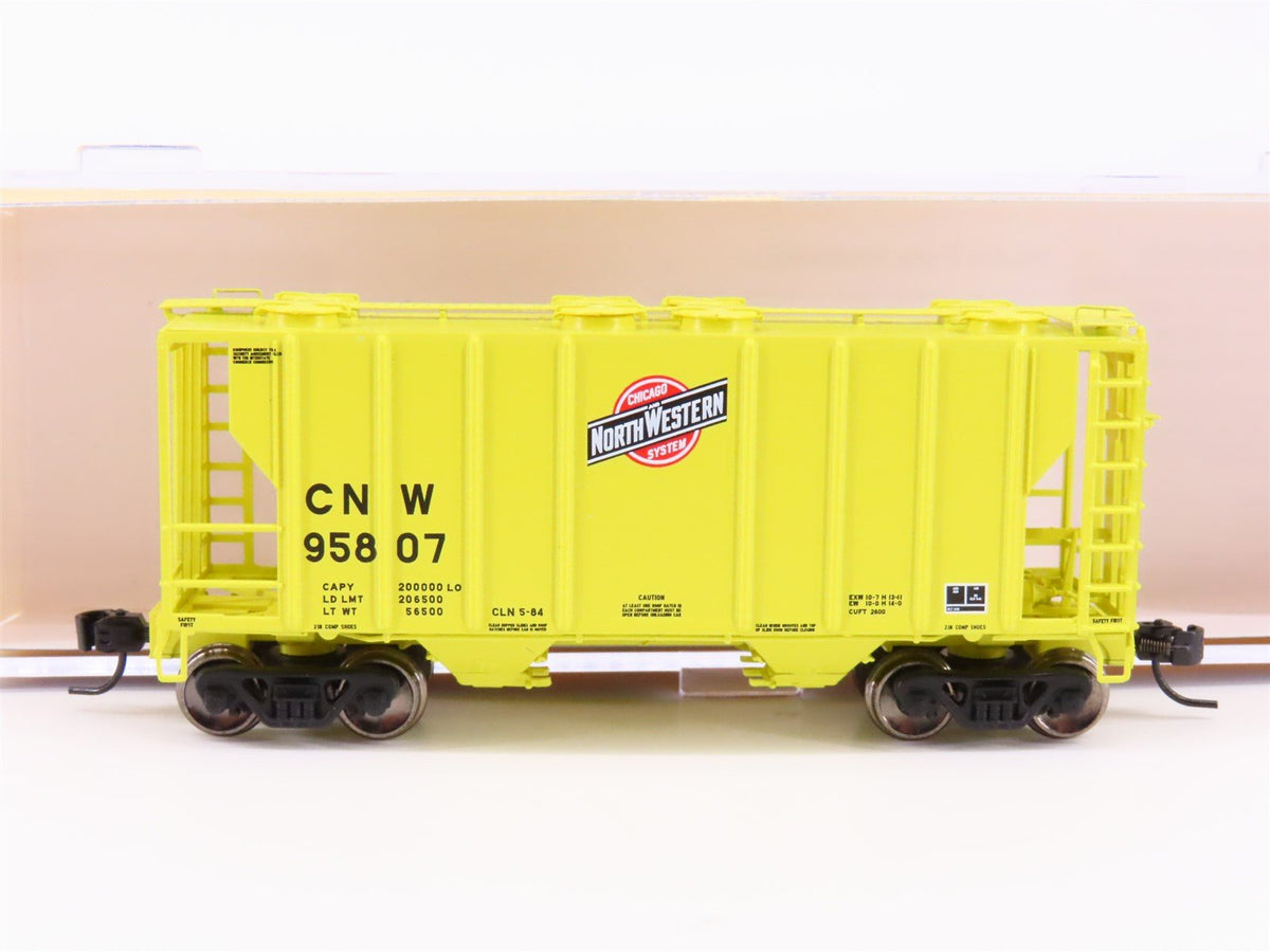 N Scale Athearn ATH17246 CNW Chicago Northwestern 2-Bay Hopper Car #95807