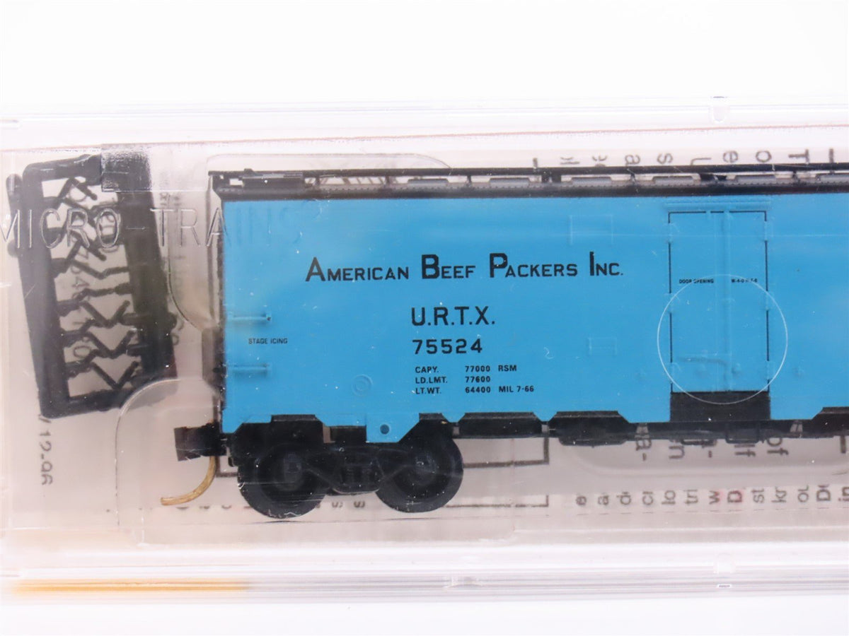 N Scale Micro-Trains MTL 59540 URTX American Beef Packers 40&#39; Reefer #75524