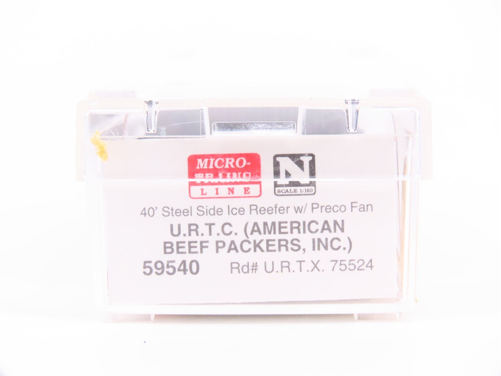 N Scale Micro-Trains MTL 59540 URTX American Beef Packers 40' Reefer #75524