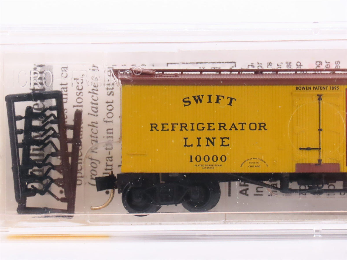 N Scale Micro-Trains MTL 58070 SRL Swift&#39;s Premium Hams 36&#39; Wood Reefer #10000