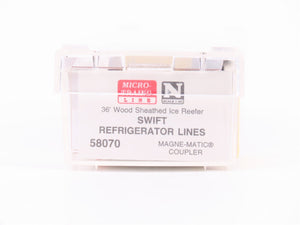 N Scale Micro-Trains MTL 58070 SRL Swift's Premium Hams 36' Wood Reefer #10000