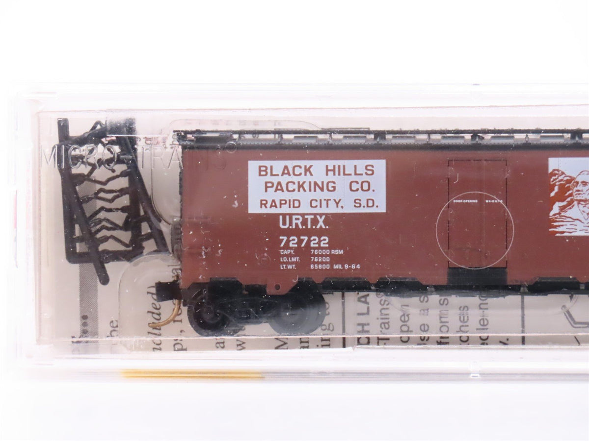 N Scale Micro-Trains MTL 59530 URTX Black Hills Packing Co 40&#39; Reefer #72722