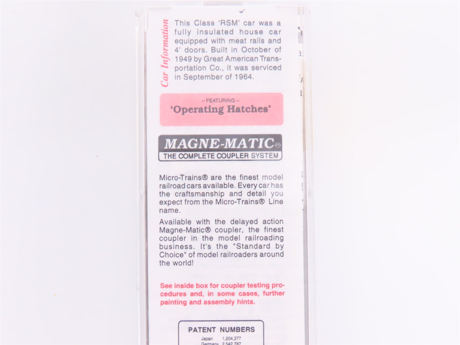 N Scale Micro-Trains MTL 59530 URTX Black Hills Packing Co 40' Reefer #72722