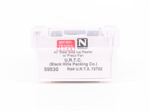 N Scale Micro-Trains MTL 59530 URTX Black Hills Packing Co 40' Reefer #72722