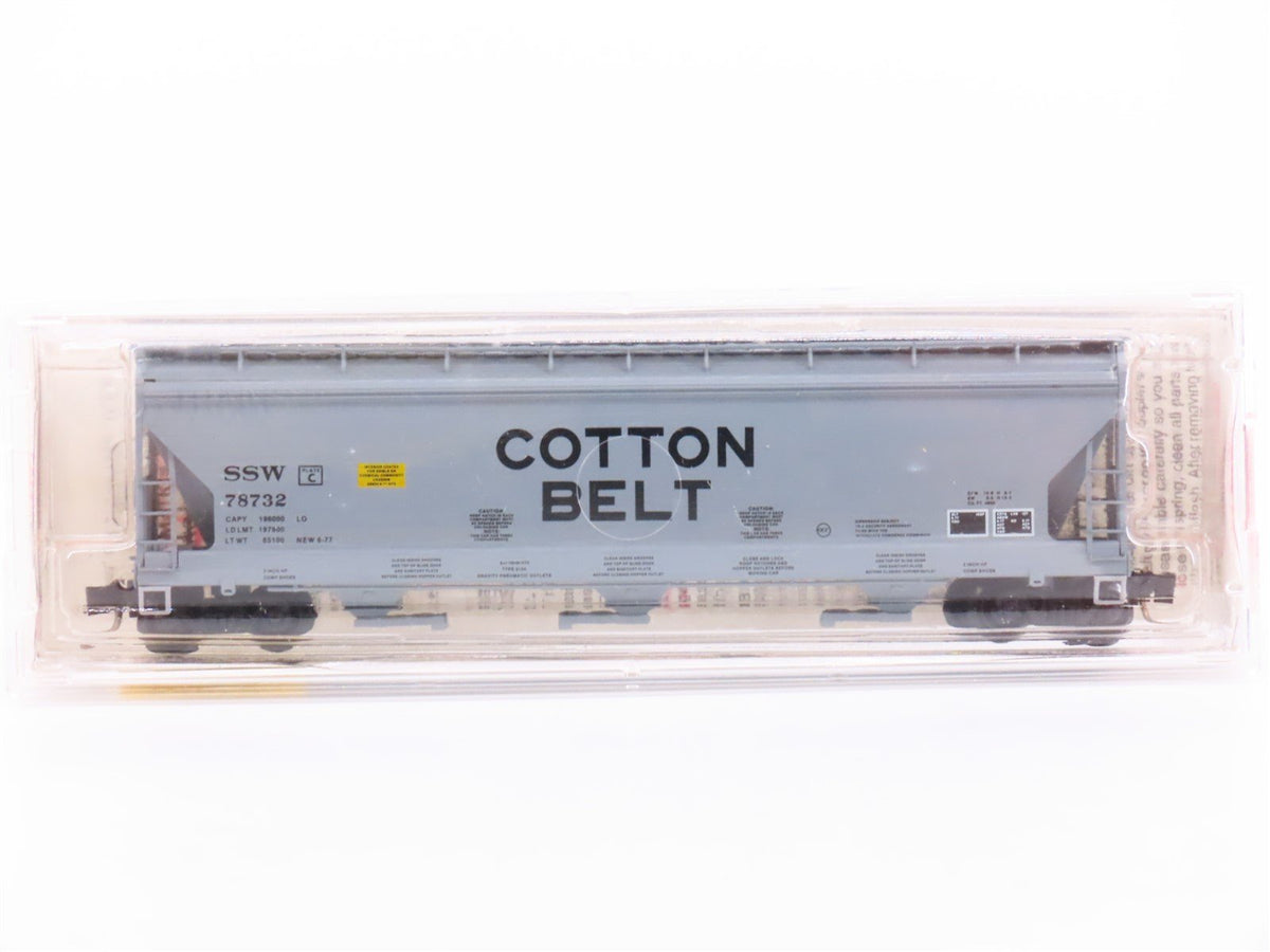 N Scale Micro-Trains MTL 94010 SSW Cotton Belt 3-Bay Covered Hopper #78732