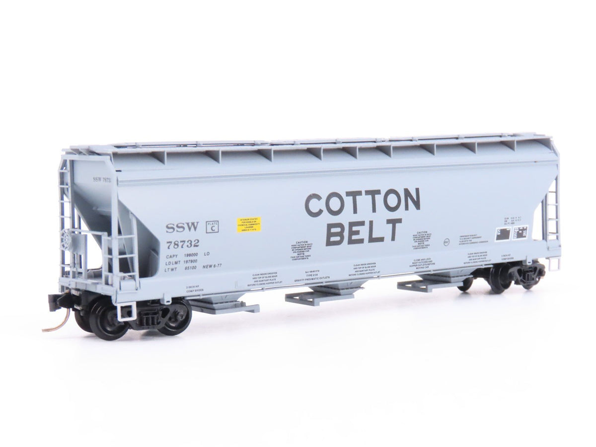 N Scale Micro-Trains MTL 94010 SSW Cotton Belt 3-Bay Covered Hopper #78732