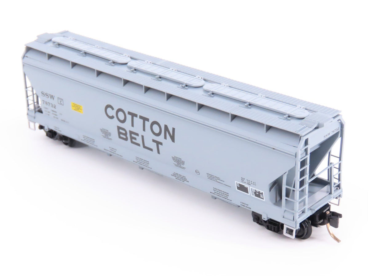 N Scale Micro-Trains MTL 94010 SSW Cotton Belt 3-Bay Covered Hopper #78732