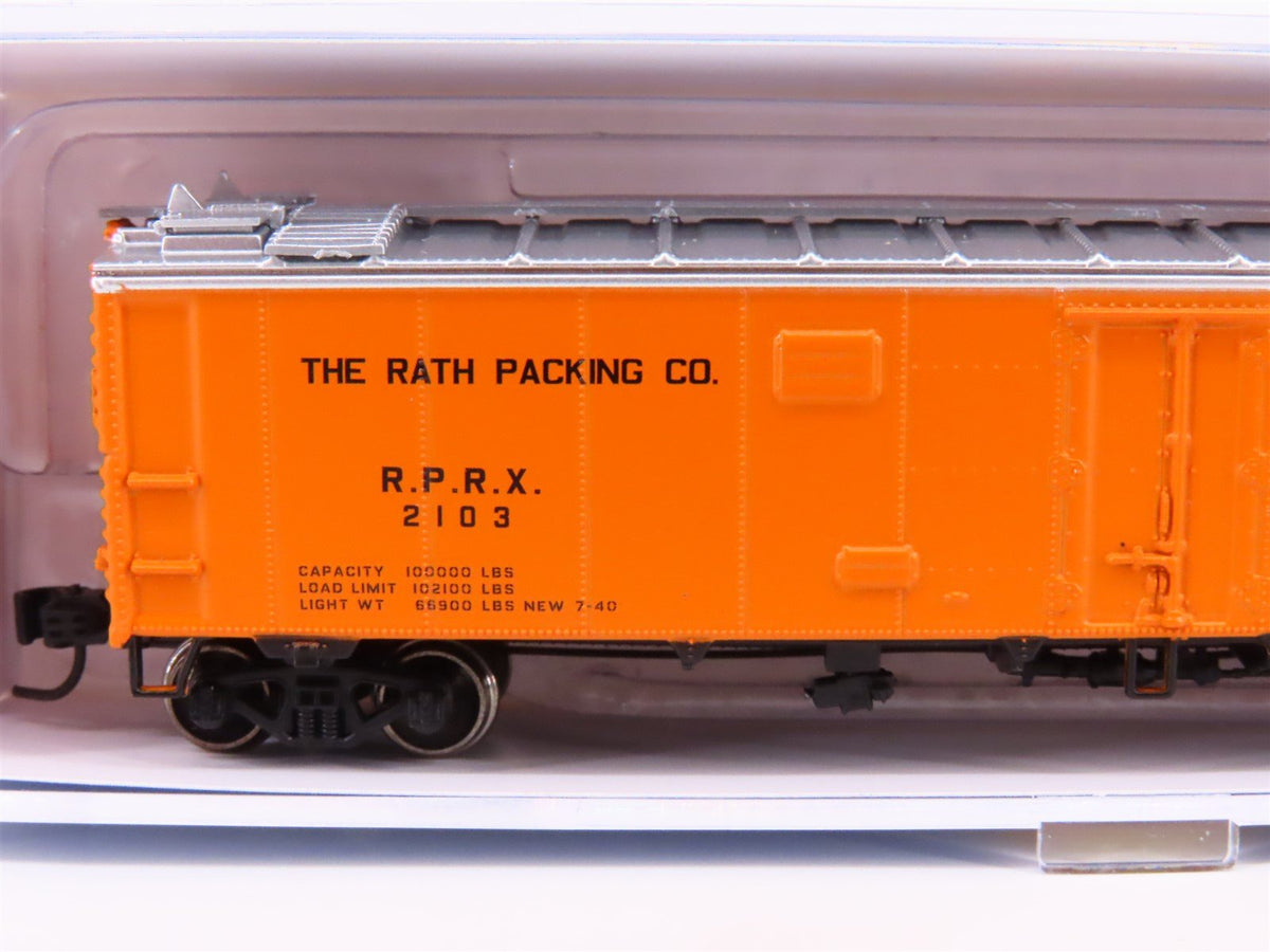 N Scale Athearn 2380 RPRX RATH Packing 50&#39; Ice Bunker Reefer Car #2103