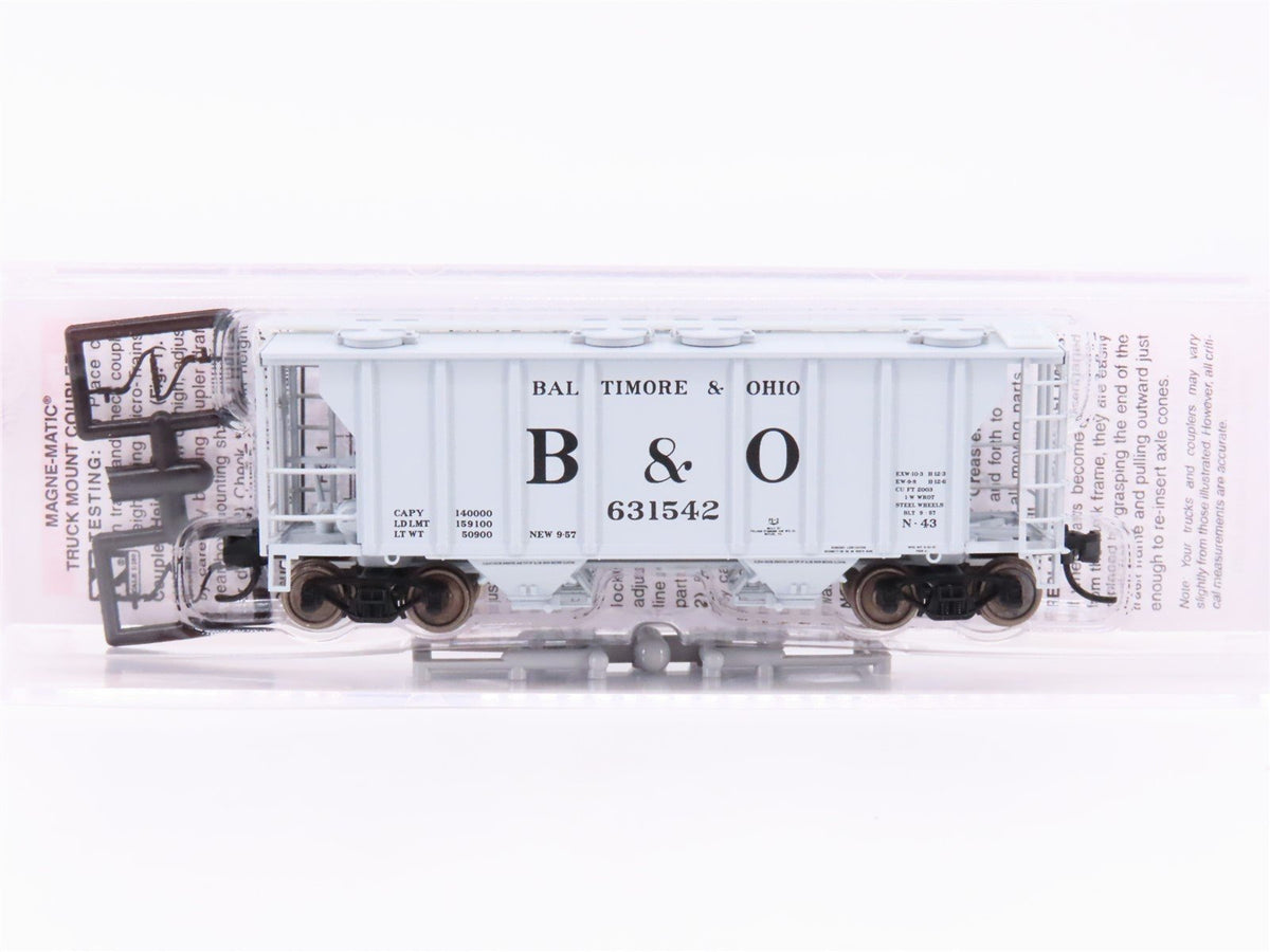 N Scale Micro-Trains MTL 09500042 B&amp;O Railway PS-2 2-Bay Hopper Car #631542