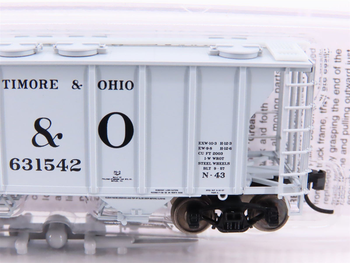 N Scale Micro-Trains MTL 09500042 B&amp;O Railway PS-2 2-Bay Hopper Car #631542