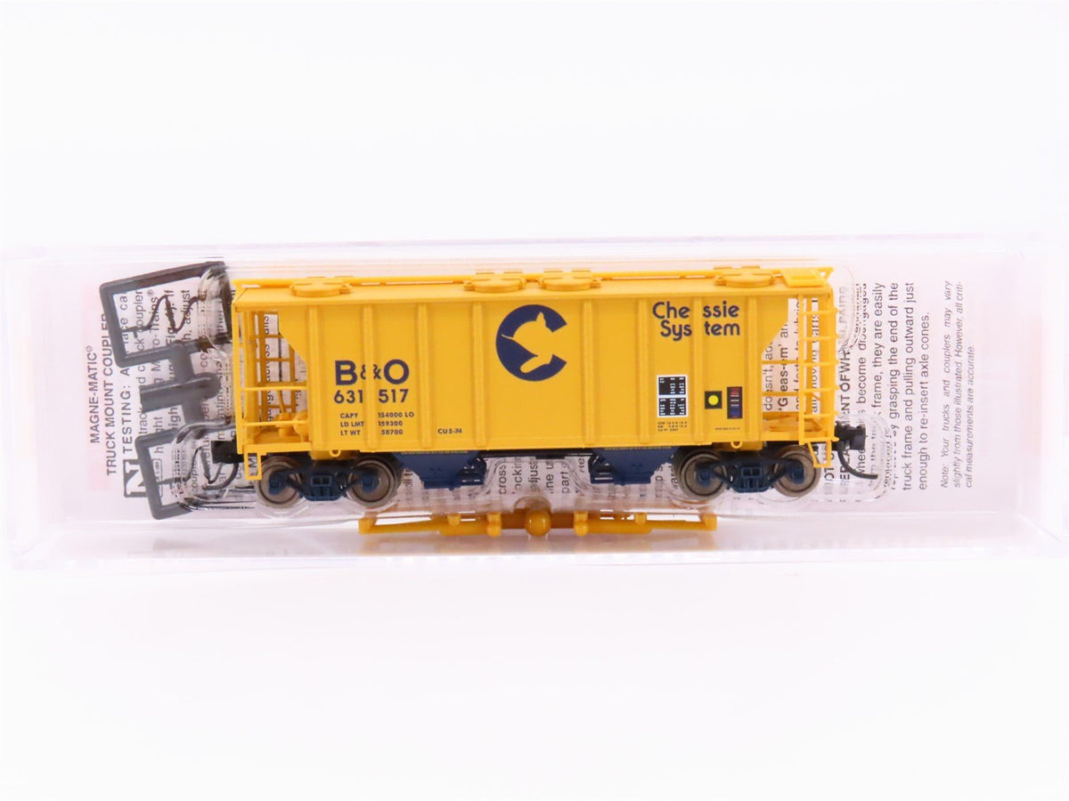 N Scale Micro-Trains MTL 09500091 C&amp;O Railway PS-2 2-Bay Hopper Car #631517