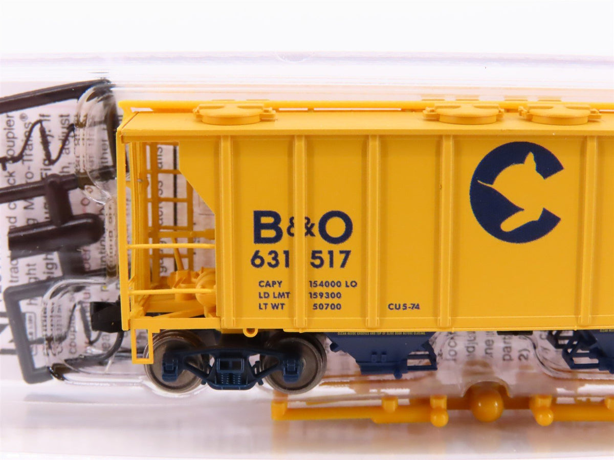 N Scale Micro-Trains MTL 09500091 C&amp;O Railway PS-2 2-Bay Hopper Car #631517