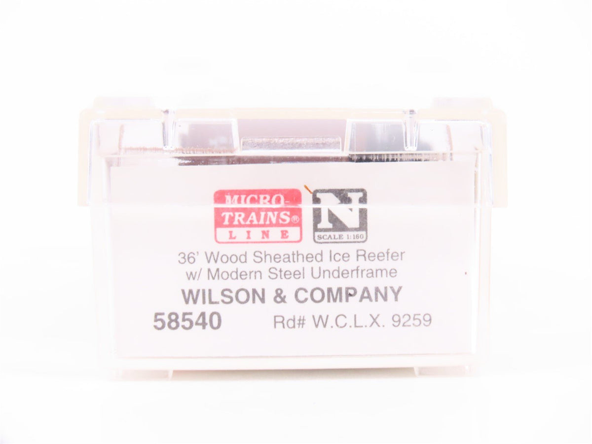 N Scale Micro-Trains MTL 58540 WCLX Wilson &amp; Company 36&#39; Wood Reefer #9259