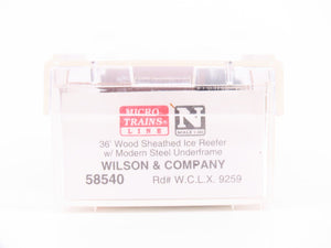 N Scale Micro-Trains MTL 58540 WCLX Wilson & Company 36' Wood Reefer #9259