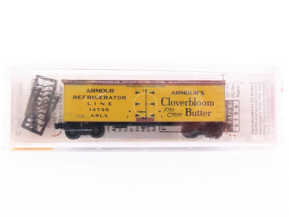 N Scale Micro-Trains MTL 58550 Armour&#39;s Cloverbloom Butter 36&#39; Reefer #14796